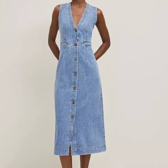 Ann Taylor Dresses & Skirts - Ann Taylor Modern Denim Shirtdress / 10P Authentic Indigo NWT Orig 169